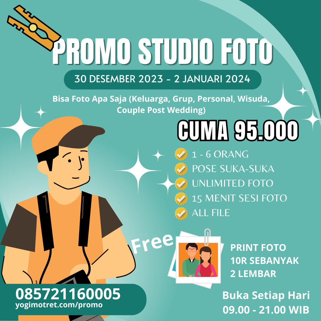 Promo Spesial Studio Foto Yogi Motret! Serba 95.000!